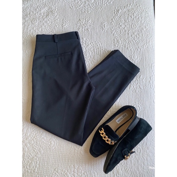 CLUB MONACO  Women’s Black Straight Mid-Rise Pants Size 4 - Picture 1 of 8